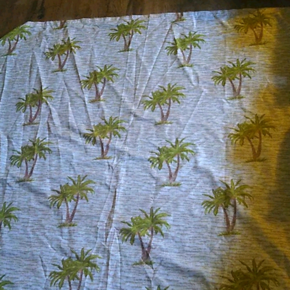 Palm Tree fabric shower curtain bath bathroom decor